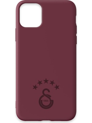 iPhone 11 Pro Uyumlu Galatasaray 5 Yıldız Bordo Silikon Lisanslı Telefon Kılıfı