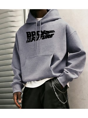 Geleceğe Dönüş Baskılı Sokak Günlük Kapüşonlu Üstleri Erkek Polar Modası Sweatshirtler Sonbah