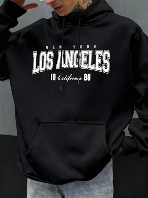 Los Angeles New York Kaliforniya Desen Erkekler Hoody Sonbahar Hip Hop Hoodie Rahat Polar Spo
