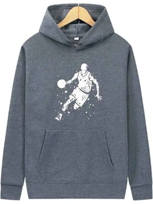 Moda Erkekler Harajuku Baskı Grafik Kapüşonlular Unisex Sonbahar Kış Rahat Kazak Basketbol Ti