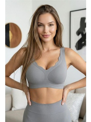 Mink Taupe Silkair Lazer Kesim Balensiz Sütyen - Klasik Geniş Askı, Iz Yapmayan