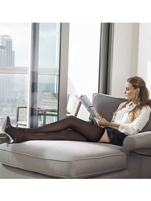 İlkyaz Fashion Ieg™ 12 Adet Mus Kaçmaz Lastikli Çorap 70 Denye 57 Ten