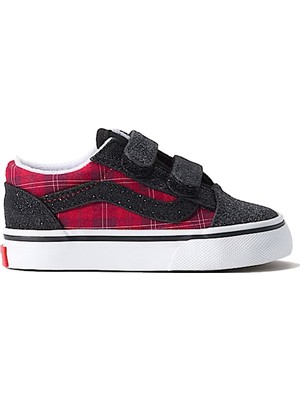 Vans Siyah - Kırmızı Bebek Yürüyüş Ayakkabısı VN000CTGREB1-OLD Skool V