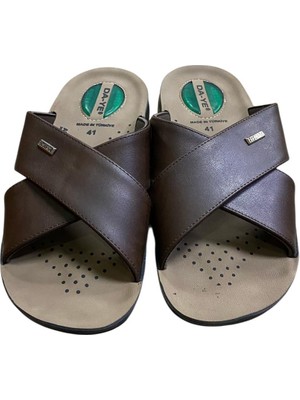 Güven Kundura Erkek Düz Taban Çapraz Jelli Terlik