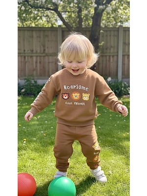 Sinem Çeyiz Alg 1264029 Taba Aslan Kaplan Içi Şardonlu Paçası Lastikli Eşofman Takım