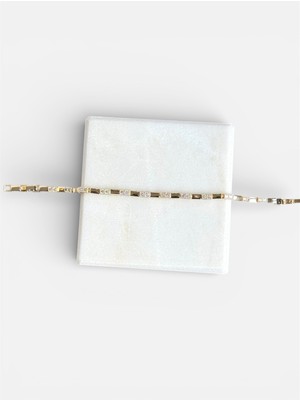 Houseki Vip Kaplama Kararma Plaka Taşlı Kombin Bileklik