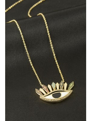 Bijuteri Net Göz Zirkon Taşlı Kolye