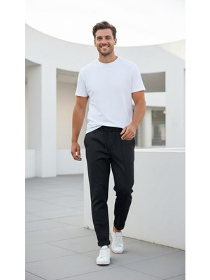 Erkek Yumuşak Likralı Kumaş Joger Slim Pantolon