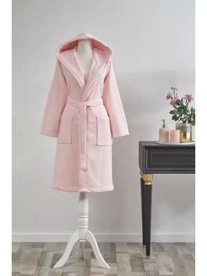 Özdilek Ekoseli Kapüşonlu Çocuk Bornozu