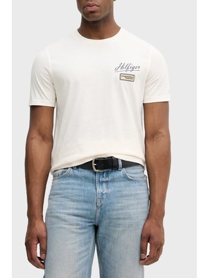 Tommy Hilfiger Logolu % 100 Pamuk Regular Fit Bisiklet Yaka T Shirt Erkek T Shirt MW0MW41471 Z00