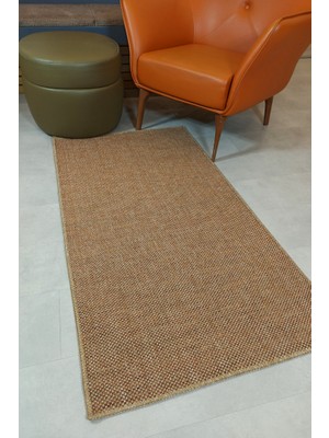 Alpina Home Stella Terra Jüt Hasır Model Tek Renk Dokuma Yıkanabilir Katlanabilir Toz Vermez Kilim