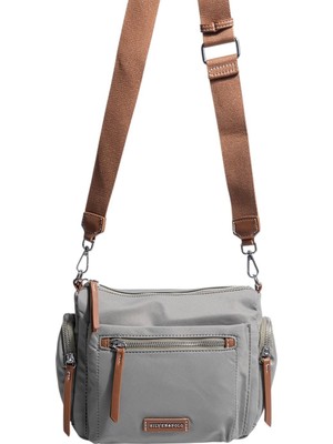Silver & Polo Silver Polo SP1229 Kadın Çapraz Çanta Saten Yeşil-Taba