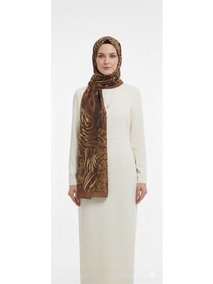 Lavin Scarfs Zeopar Koleksiyonu Amore Şal Açık Kahve