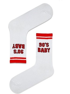 Bemp 90's Baby Desenli Renkli Çorap