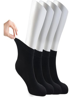 Ozzy Socks Kadın 4 Çift Bambu Lastiksiz Sıkmayan Diabetik Bilek Çorap
