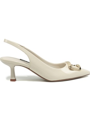 Nine West MARINA 6FX Krem Kadın Topuklu Ayakkabı