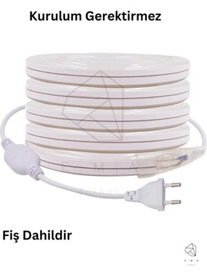 KCL060 100 Metre Cob Şerit Neon 800 Lümen LED 220V Günışığı (IP65 Dış Mekan Uyumlu)