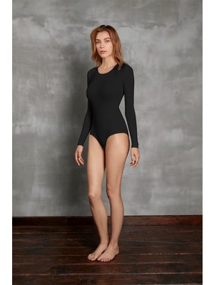 İlkyaz Fashion Ieg™ Kadın Uzun Kol %96 Viloft Termal Body Siyah 12453