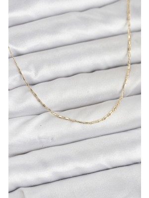 Skygo CM 14K Gold Renk Kesme Model 60 cm Kadın Kolye - TJ-BKO10931