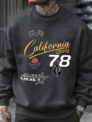 California Glory Basketbol Numarası 78 Desen Kazak Erkekler Sokak Rahat Spor Gömlek Sonbahar