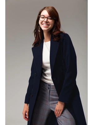 Barbora Kemer Detaylı Kaşe Kaşmir Kaban