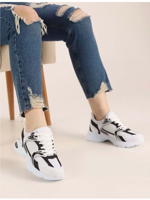 Devida Kadın Beyaz Spor Ayakkabı Günlük Rahat Air Taban Sneaker X220