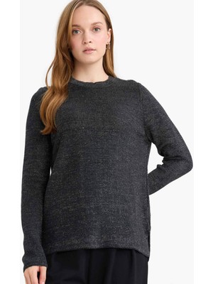 DeFacto Simli Kumaş Triko Kazak D0405AX25WN