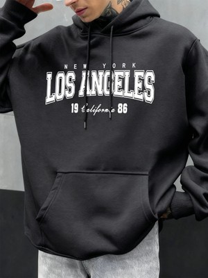 Los Angeles New York Kaliforniya Desen Erkekler Hoody Sonbahar Hip Hop Hoodie Rahat Polar Spo