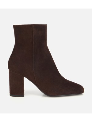 Hotiç 01BOH317750A480 KADIN Süet Deri Küt Burunlu Topuklu Bot