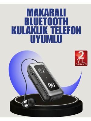Epilons Içi Sarılabilen Kablo ve Yaka Klipsli Bluetooth Kulaklık