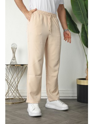 Quafash Yeni Sezon Rahat Kalıp Esnek Kumaş Beli Lastikli Baggy Pantolon