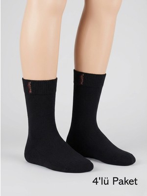 Balkonda Erkek Çorap 4'lü Termal Yalıtımlı Kalın Kışlık Sıcak Tutar - Pola