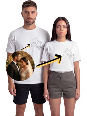 Color Luxe Sevgililer Günü Özel: Kişiye Özel ''sonsuz Aşk'' Baskılı %100 Pamuk Premium Tişört