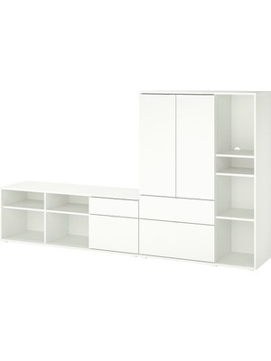 Hobiurun Tv Ünitesi, Beyaz, 251X37X140 cm