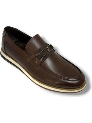 Castle Black AC31330-1 Hakiki Deri Silikon Anatomik Taban Loafer Erkek Ayakkabı
