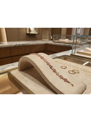 Maison Cloris Gül Kuvars Doğal Taş Bileklik