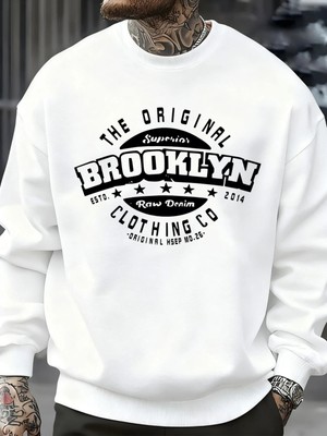 Orijinal Brooklyn Giyim Şirketi Tasarım Erkekler Kazak Sonbahar Hip Hop Kazaklar Yumuşak Tişö