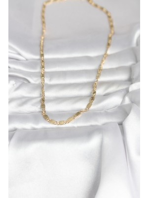 Bsre 14K Gold Renk Lazer 45 cm Kadın Kolye (Cm)