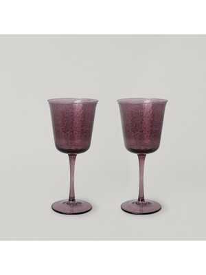 Linens Alexa 2'li 370 ml Kadeh Mürdüm