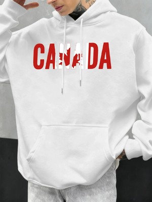 Kanada Akçaağaç Yaprağı Tasarım Erkekler Hoodie Cep Hoody Çok Renkli Rahat Kazaklar Sonbahar