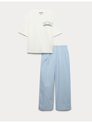 Marks & Spencer Saf Pamuk Cinnamoroll Pijama Takımı (0–16 Yaş)