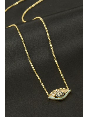 Bijuteri Net Göz Zirkon Taşlı Kolye