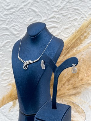 Livora Jewelry 925 Ayar Gümüş Çiçek Tasarımlı Özel Seri Mini 2’li Kadın Takı Seti