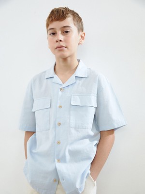 Lc Waikiki Yeni Sezon Keten Karışımlı Erkek Çocuk Gömlek