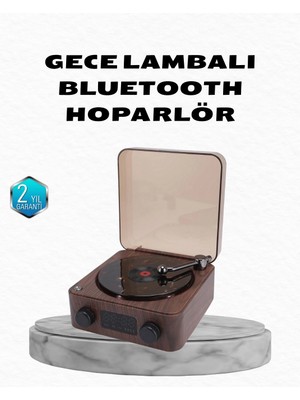 Shoplet Buğz Gece Lambası Bluetooth Hoparlör Dijital Saat Çok Fonksiyonlu Su Dalgası Işıklı