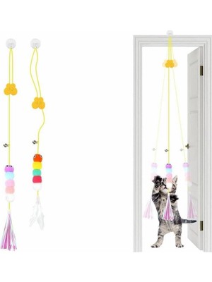 Hype Store Optana Elastik Kendinden Yapışkanlı Hareketli Renkli Kedi Oyun Oltası