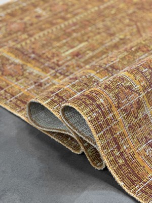 Woolen Halı Woolen History Eskitme Desen Halı 8701 Bakır