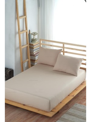 Hepta Collection Adelya Gri Lastikli Çarşaf Takımı (Yastık Kılıflı) Tek Kişilik Veya Çift Kişilik (Kahverengi, 160 x