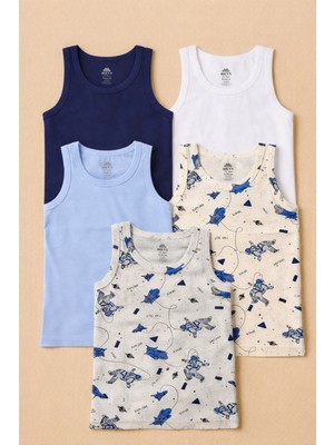 Katia & Bony Erkek Çocuk Uzay Desenli 5'li Atlet