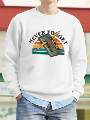 Asla Unutma Walkman Desen Erkekler Kazak Sokak Rahat Kazak Gevşek Yumuşak Üst Polar Sokak Sti